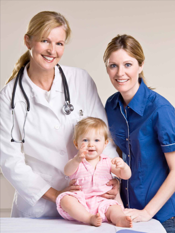 Photo representing health professionals working with children and parents